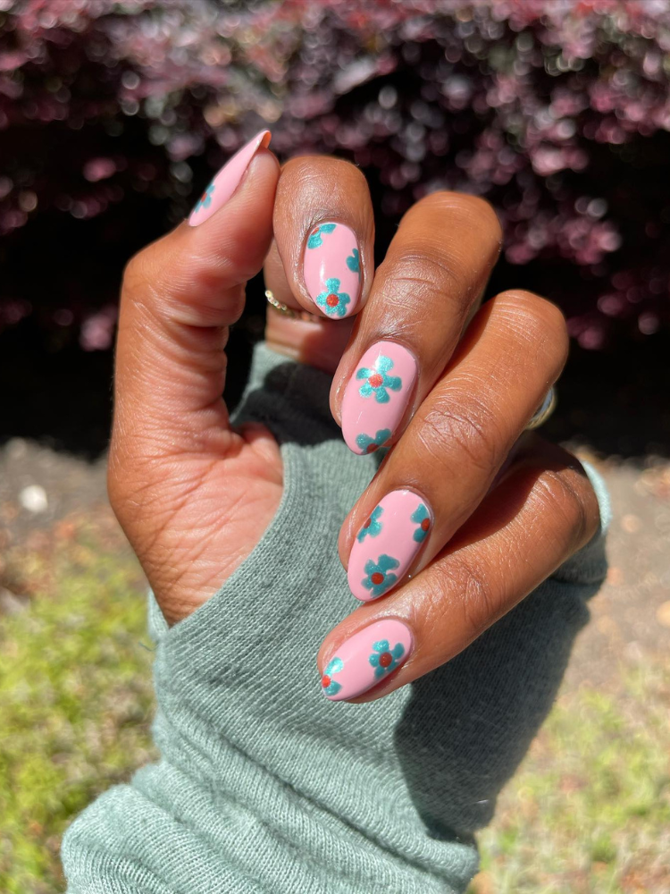 Floral Nail Polish Designs Design 7