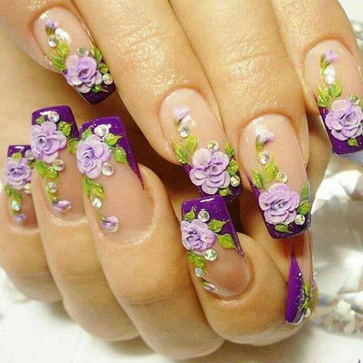 Floral Nail Polish Designs Design 15