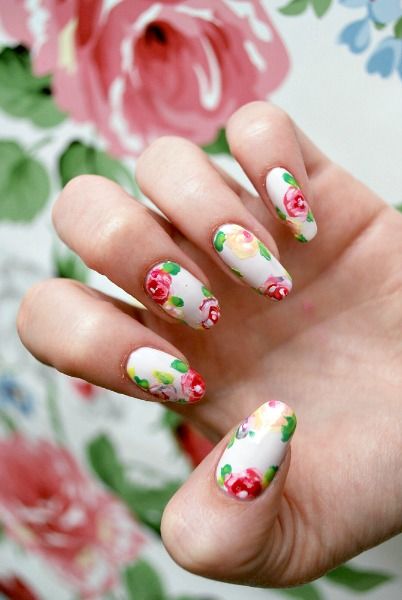 Floral Nail Polish Designs Design 23