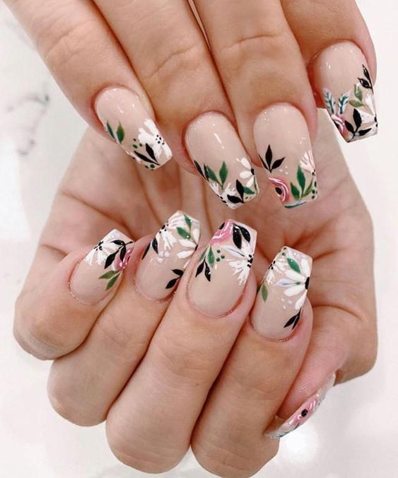 Floral Nail Polish Designs Design 34