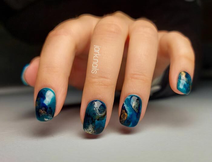 Marble Nail Polish Designs Design 6