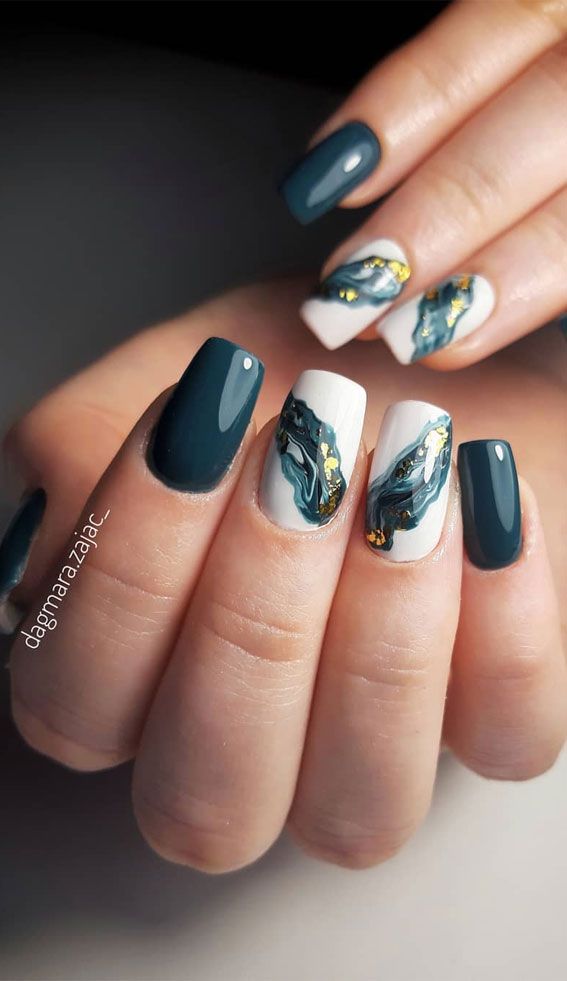 Marble Nail Polish Designs Design 18