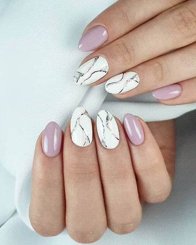 Marble Nail Polish Designs Design 41