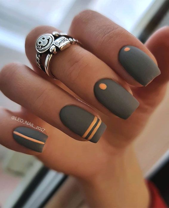 Matte Nail Polish Designs Design 17