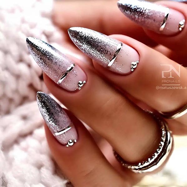 Metallic Nail Polish Designs Design 2