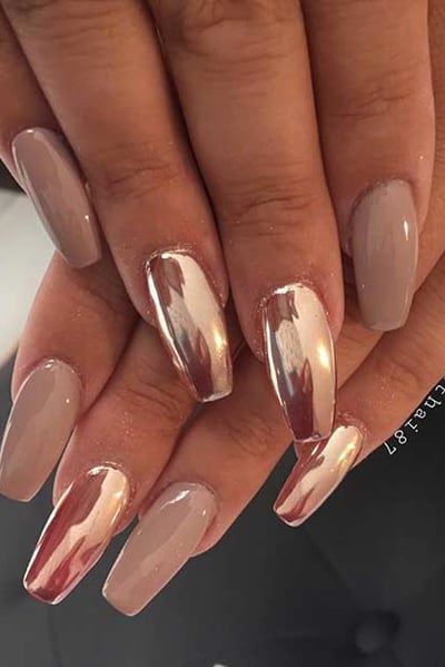 Metallic Nail Polish Designs Design 7