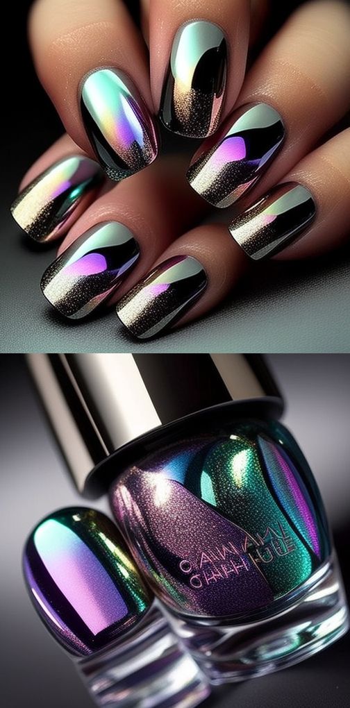 Metallic Nail Polish Designs Design 14