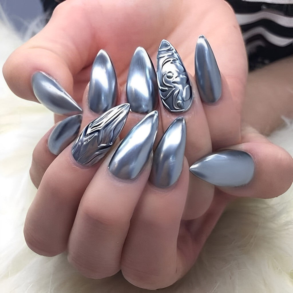 Metallic Nail Polish Designs Design 26