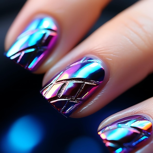 Metallic Nail Polish Designs Design 30