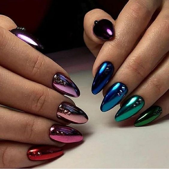 Metallic Nail Polish Designs Design 38