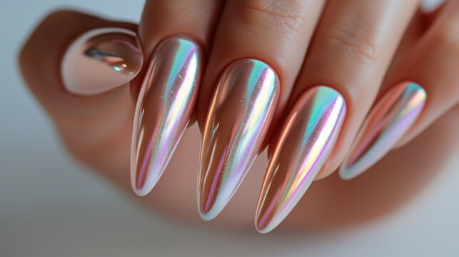 Metallic Nail Polish Designs Design 47