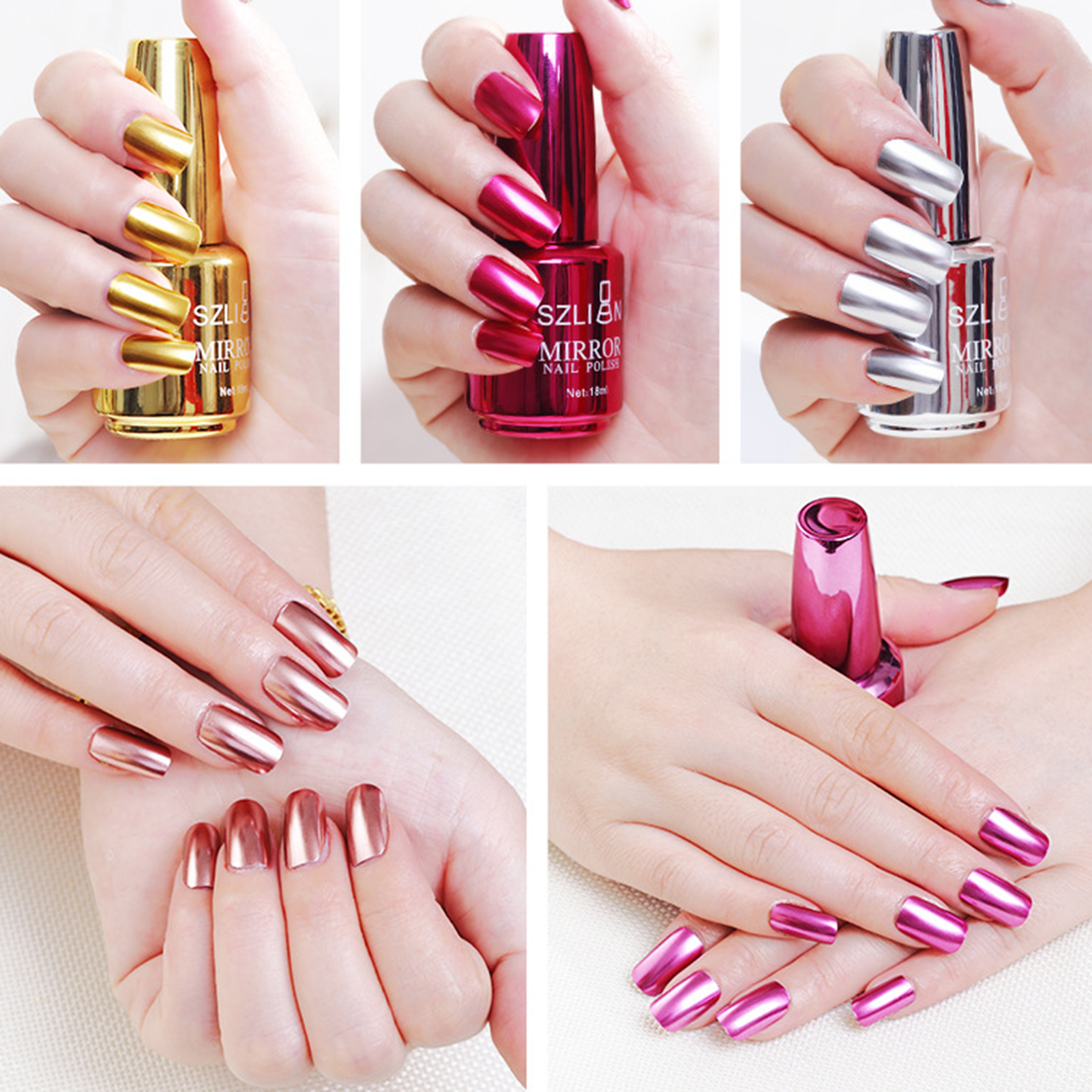 Metallic Nail Polish Designs Design 50