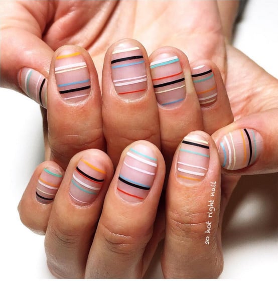 Striped Nail Polish Designs Design 3