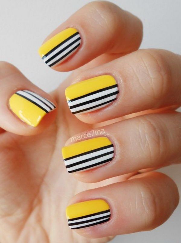 Striped Nail Polish Designs Design 16