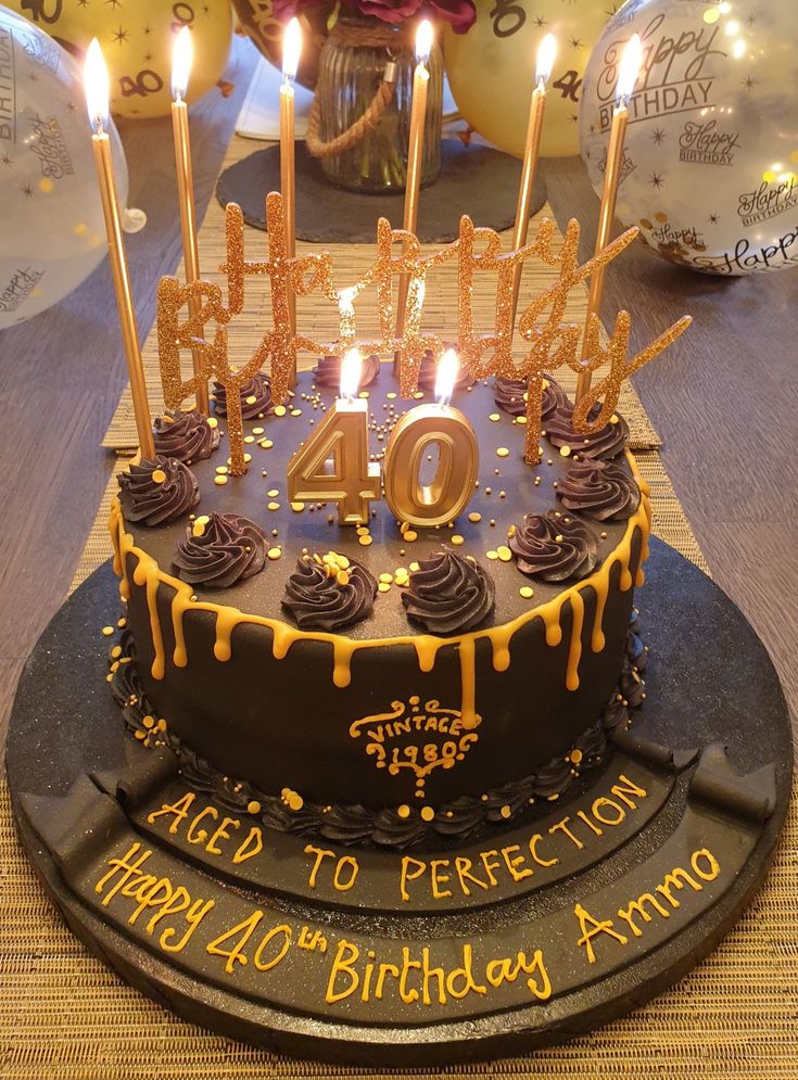 40th birthday cake themes Design 14