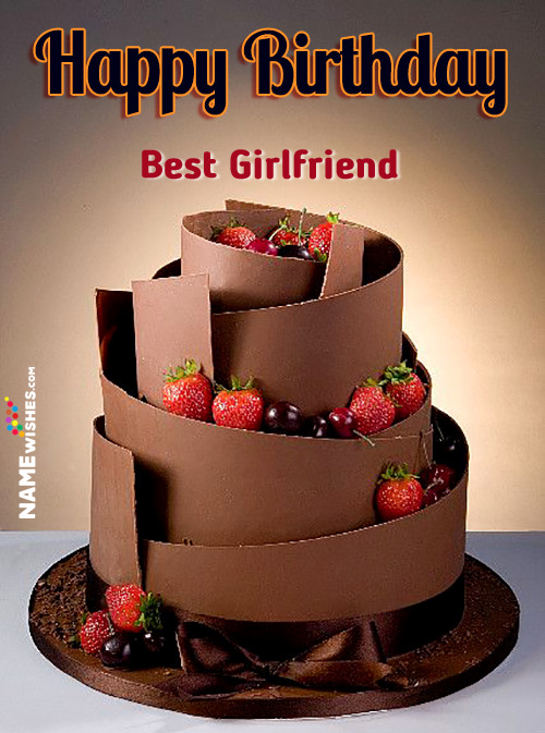 Birthday cake for girlfriend Design 9