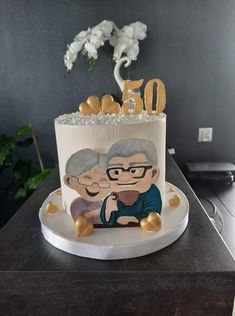 Birthday cake for grandparents Design 7