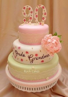 Birthday cake for grandparents Design 56