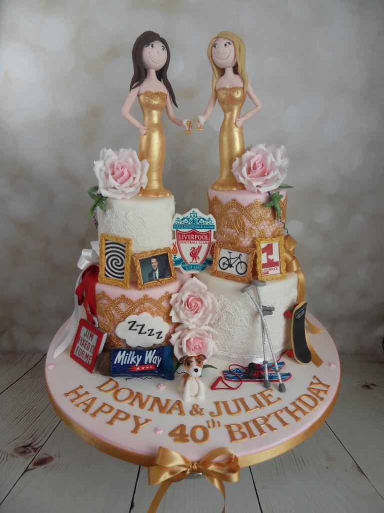 Birthday cake for twins Design 2