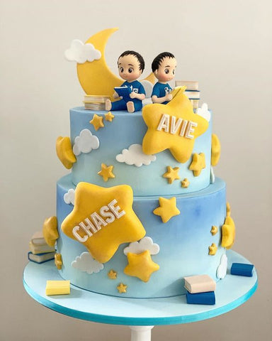 Birthday cake for twins Design 9