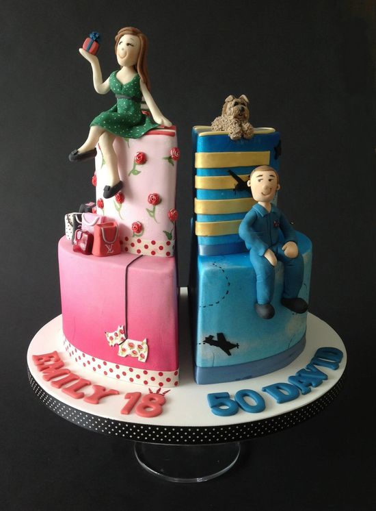 Birthday cake for twins Design 15