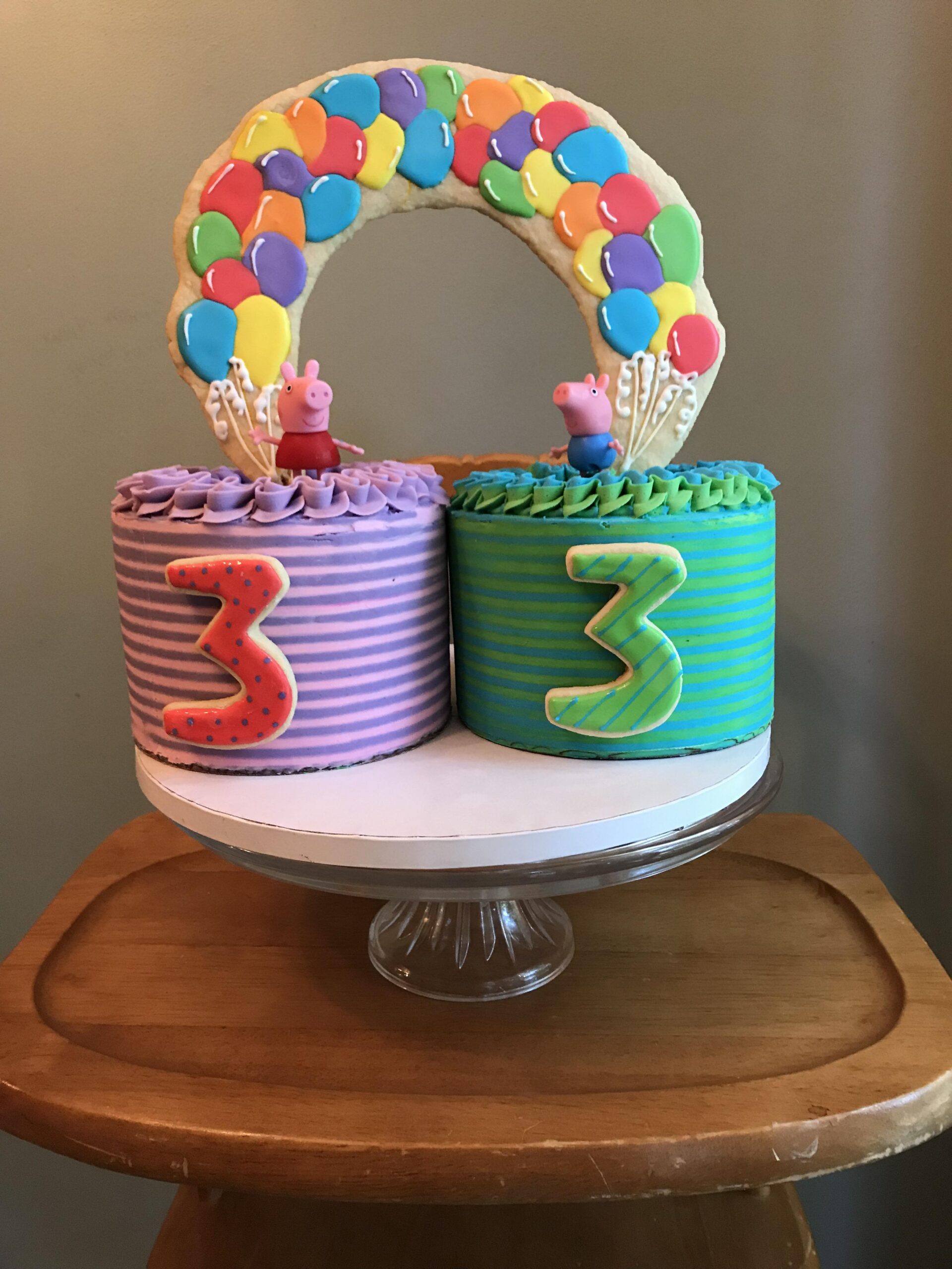 Birthday cake for twins Design 43