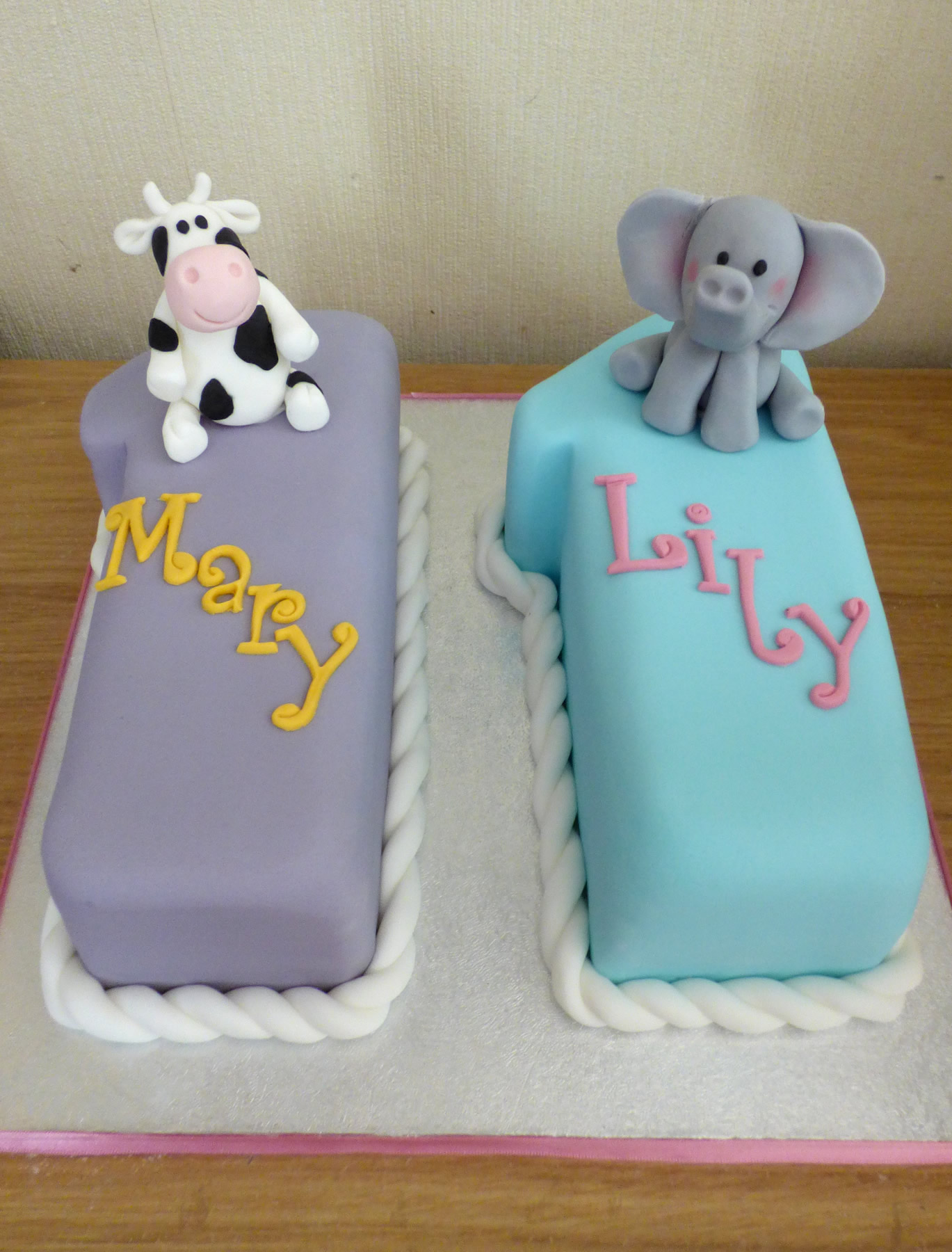 Birthday cake for twins Design 54