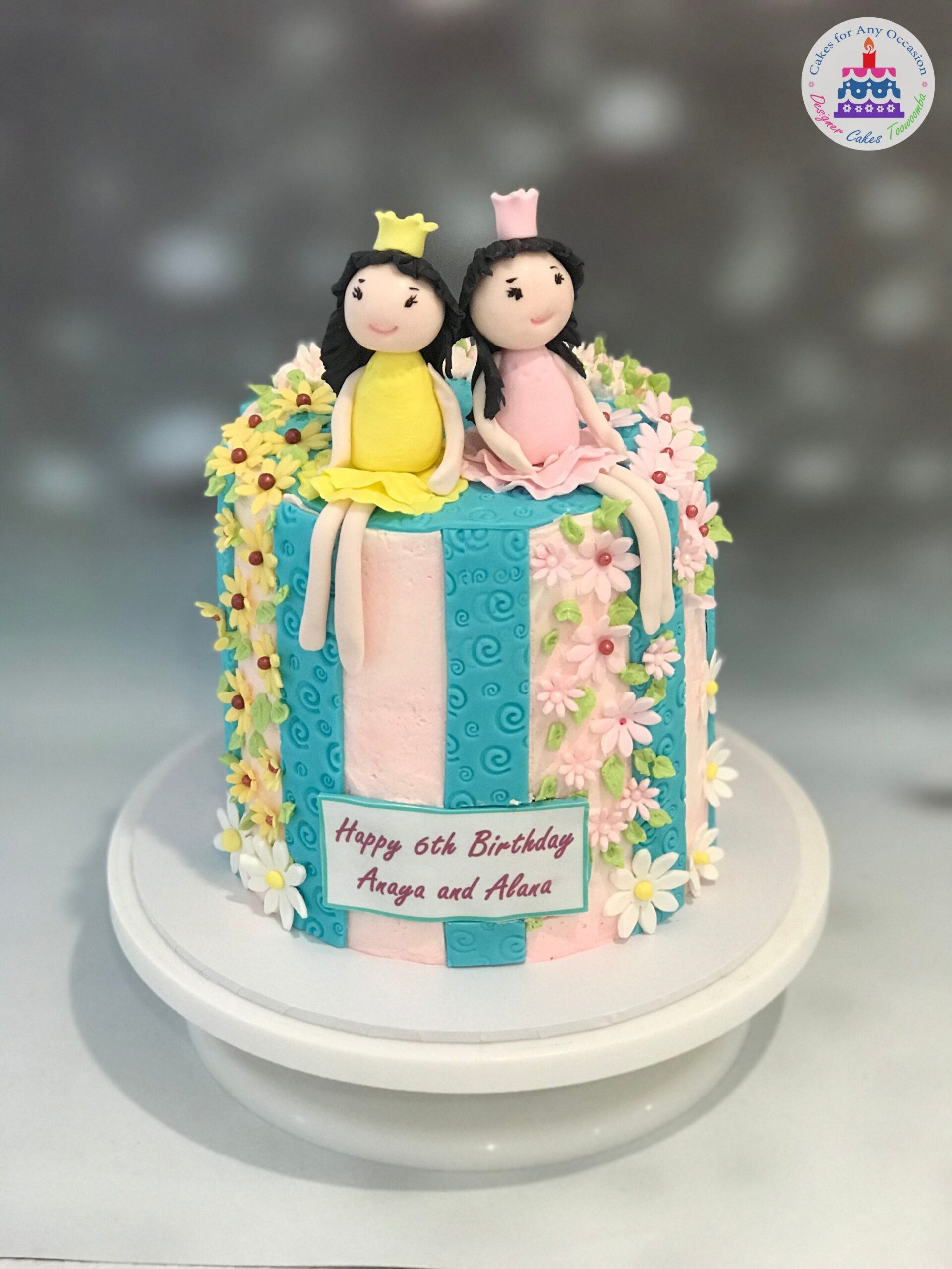 Birthday cake for twins Design 65