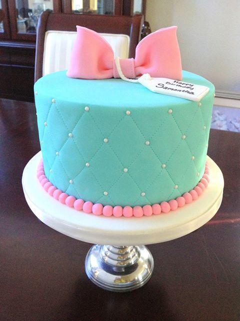 Birthday cake with fondant Design 24