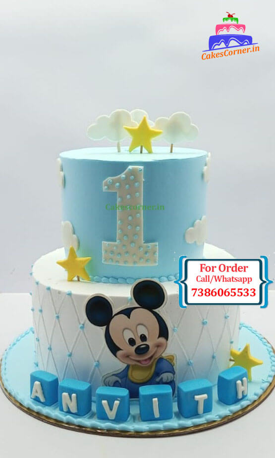 Birthday cake with fondant Design 38