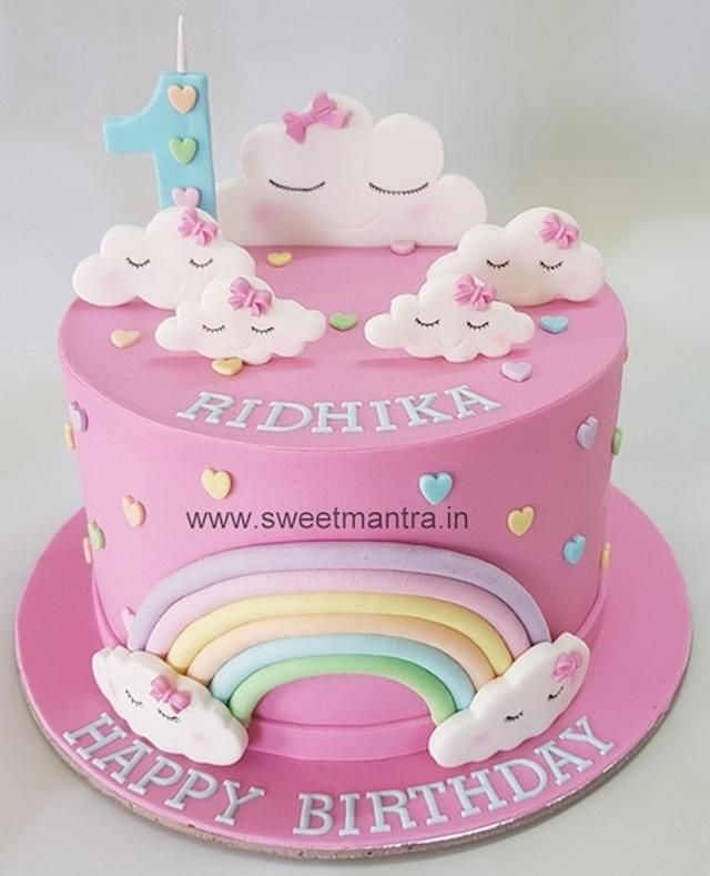 Birthday cake with fondant Design 40