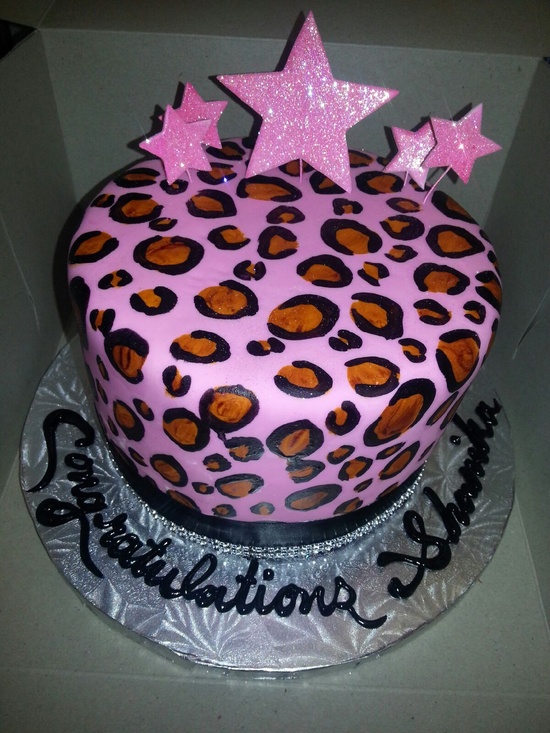 Birthday cake with fondant Design 45