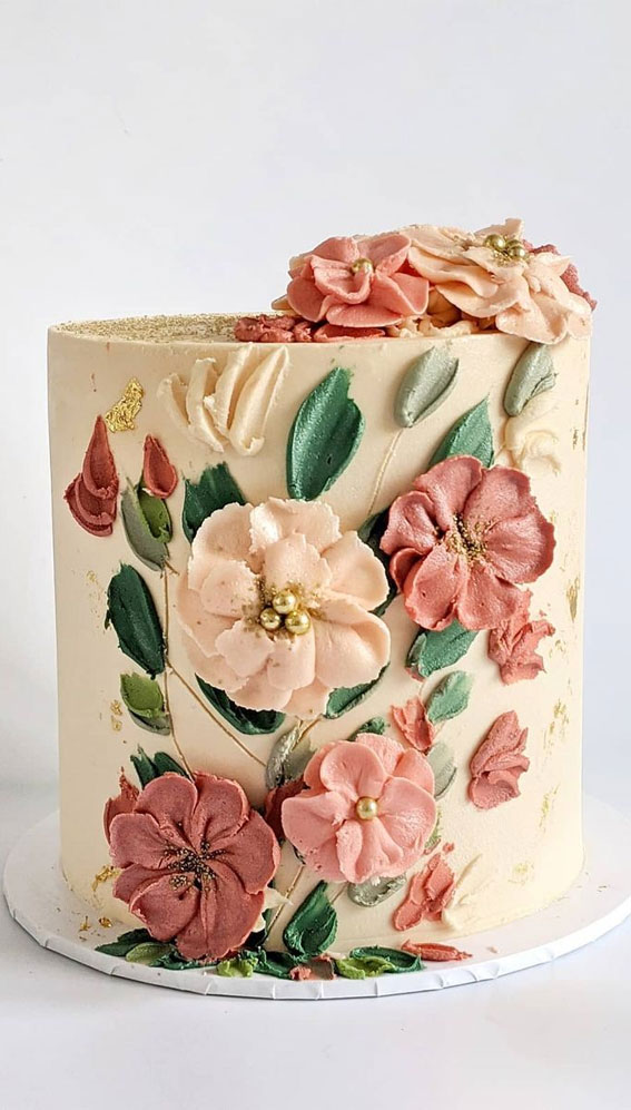 Floral birthday cake designs Design 20