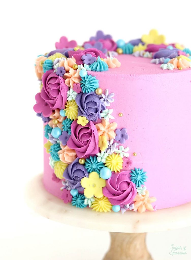 Floral birthday cake designs Design 24