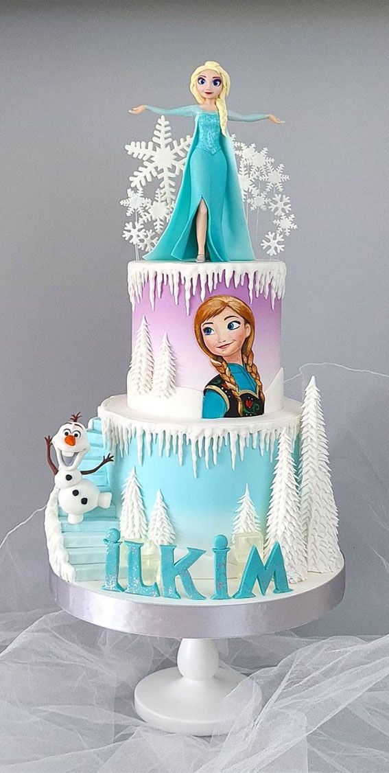 Frozen-themed birthday cake Design 6