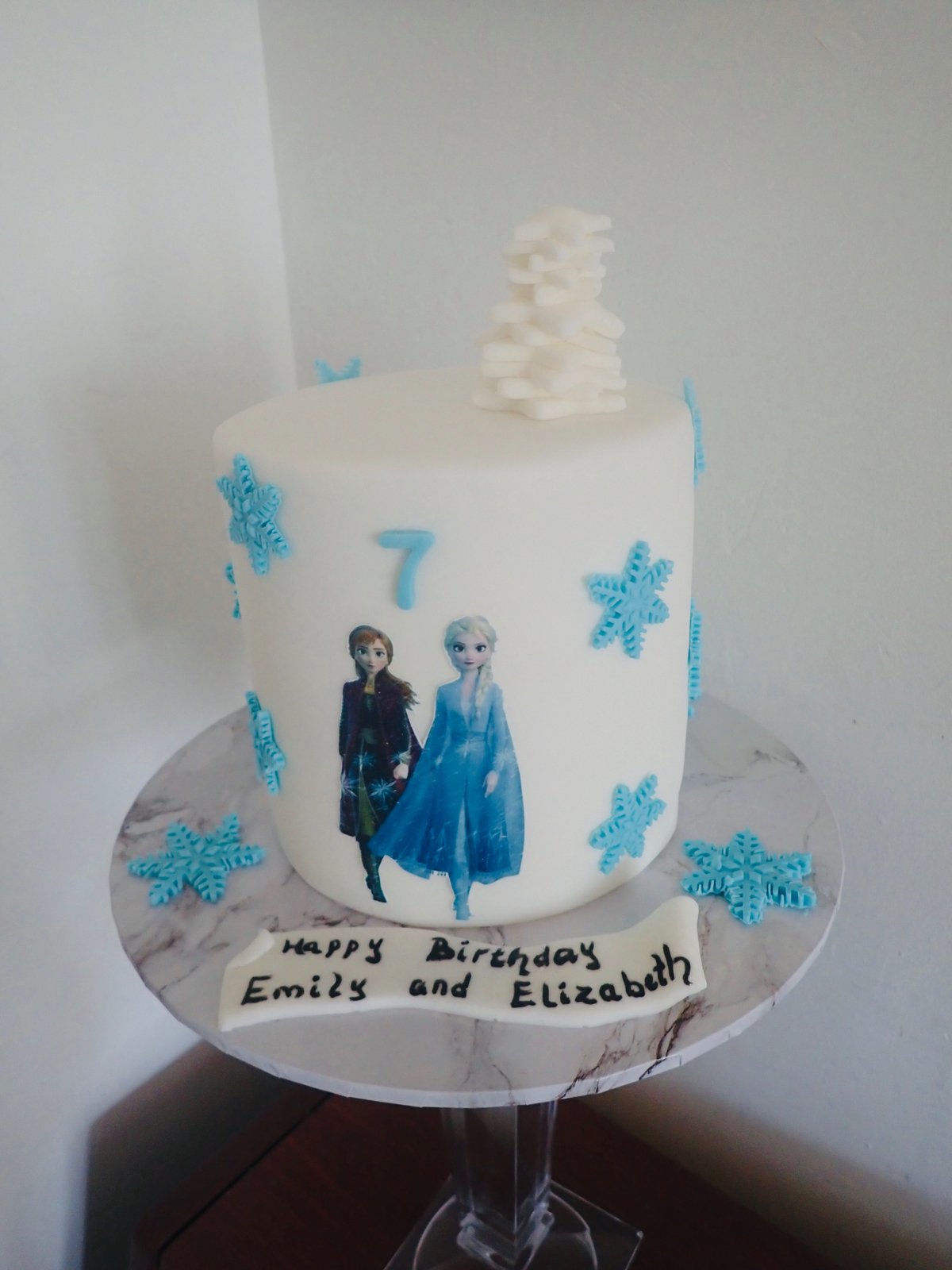 Frozen-themed birthday cake Design 48