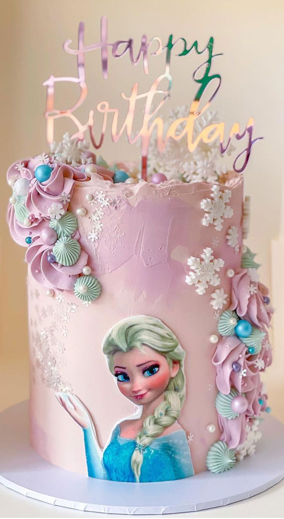 Frozen-themed birthday cake Design 55