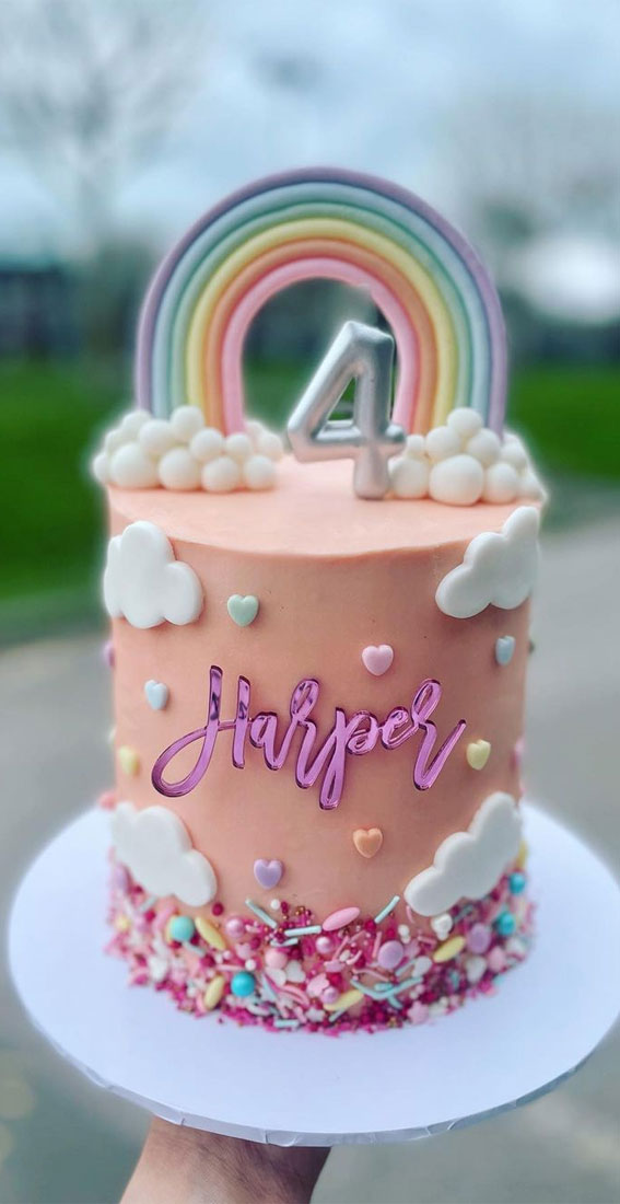 Rainbow birthday cake ideas Design 8