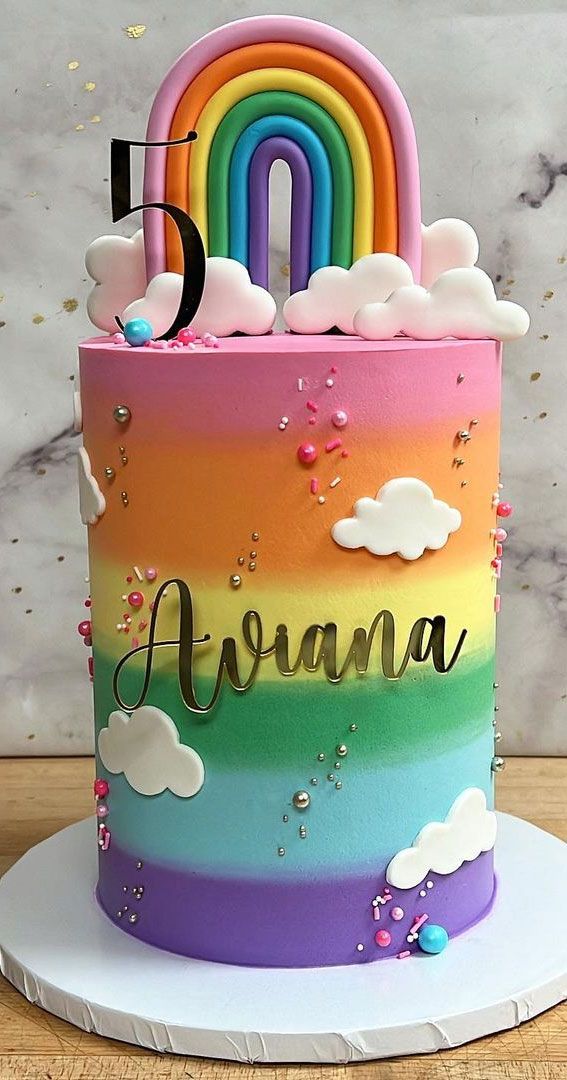 Rainbow birthday cake ideas Design 53