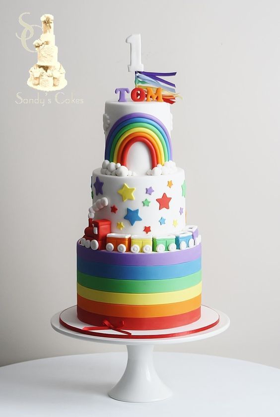 Rainbow birthday cake ideas Design 54