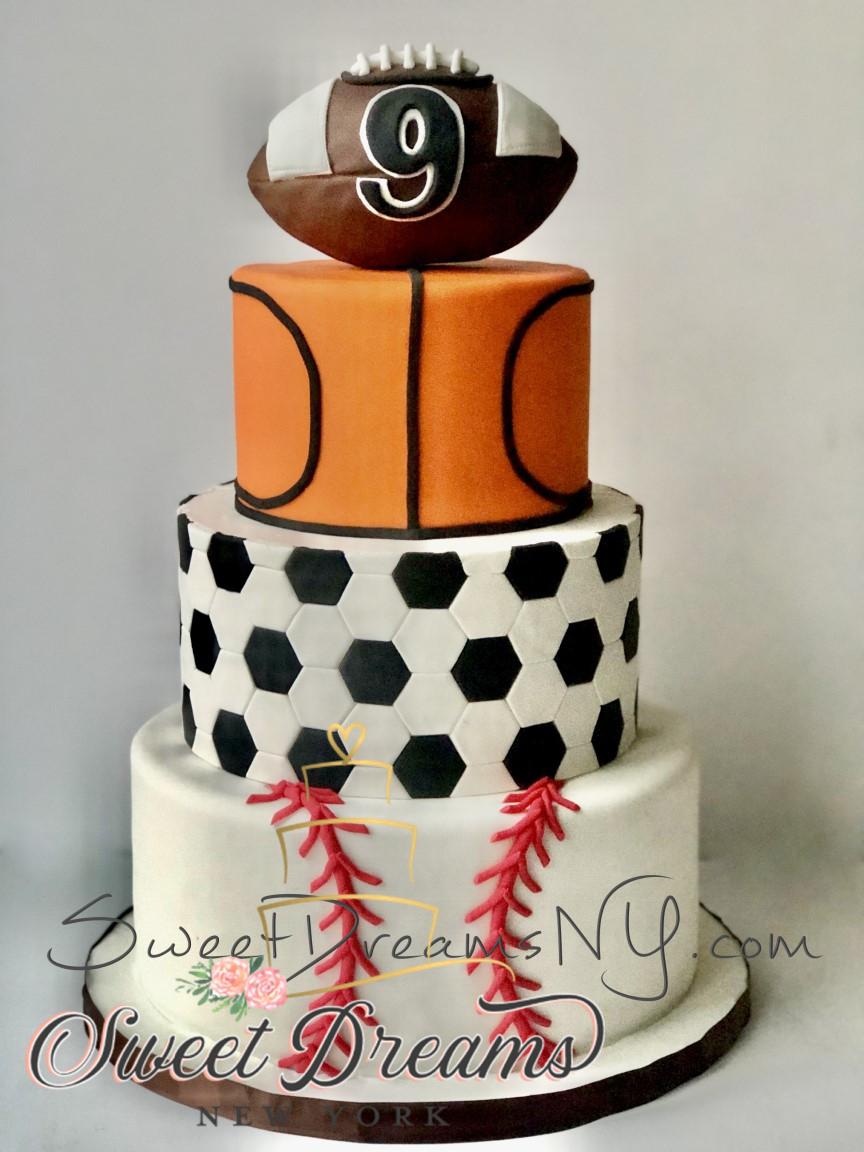 Sports-themed birthday cake Design 2