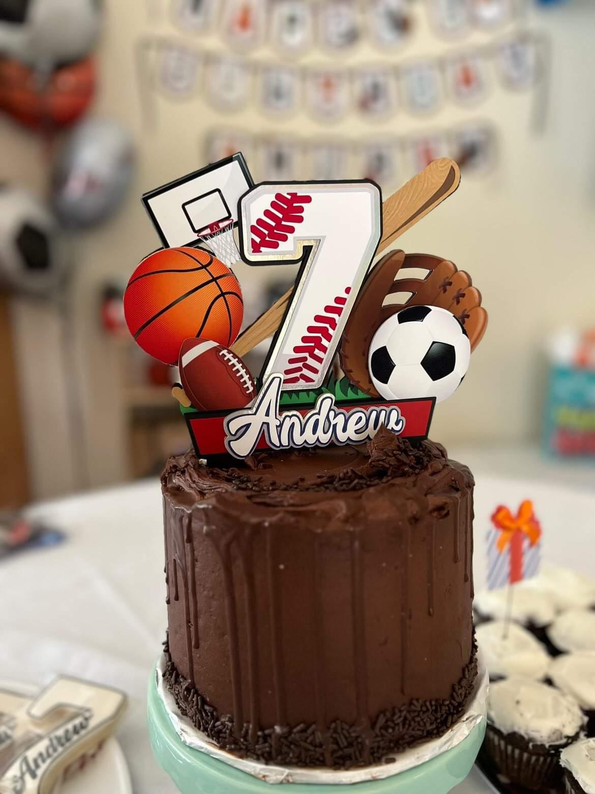 Sports-themed birthday cake Design 17