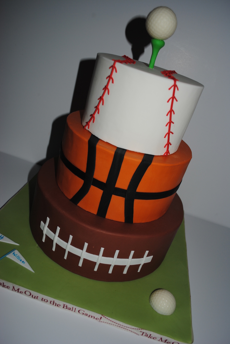 Sports-themed birthday cake Design 39