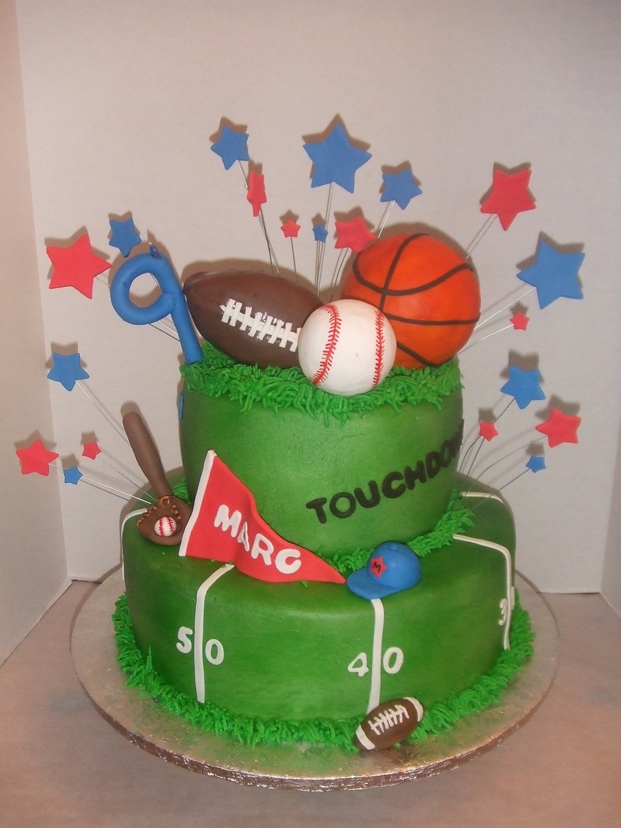 Sports-themed birthday cake Design 42