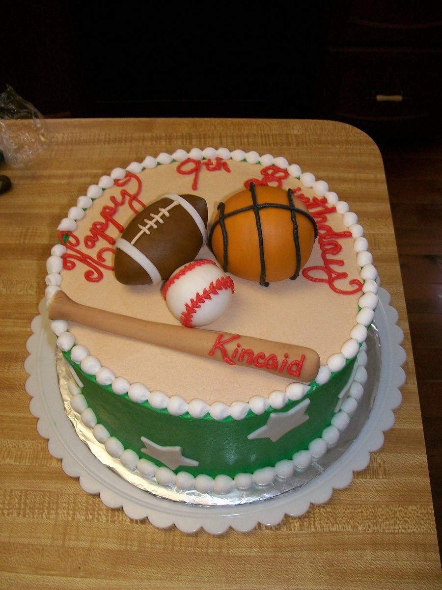 Sports-themed birthday cake Design 47