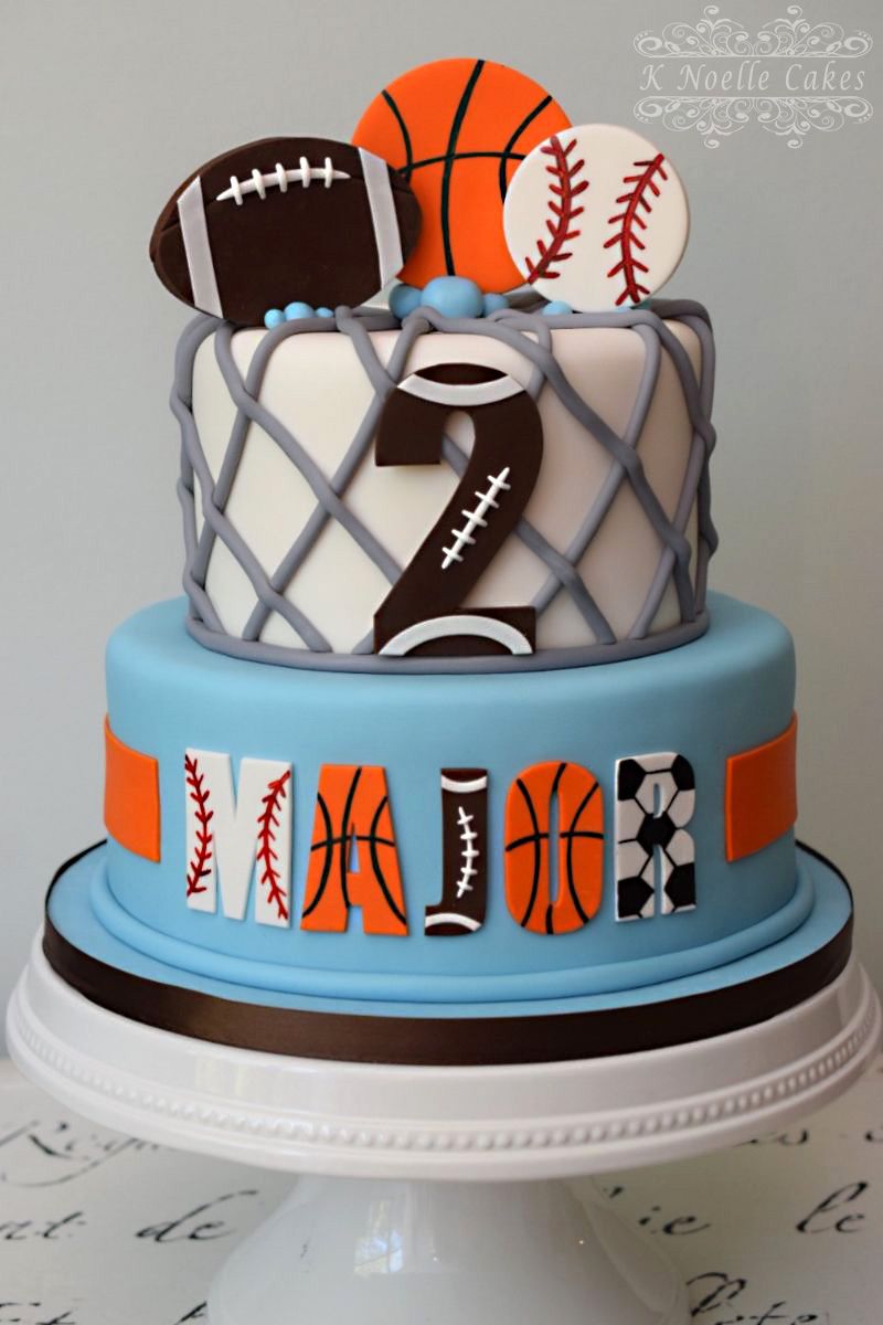 Sports-themed birthday cake Design 55