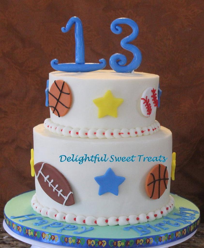 Sports-themed birthday cake Design 57