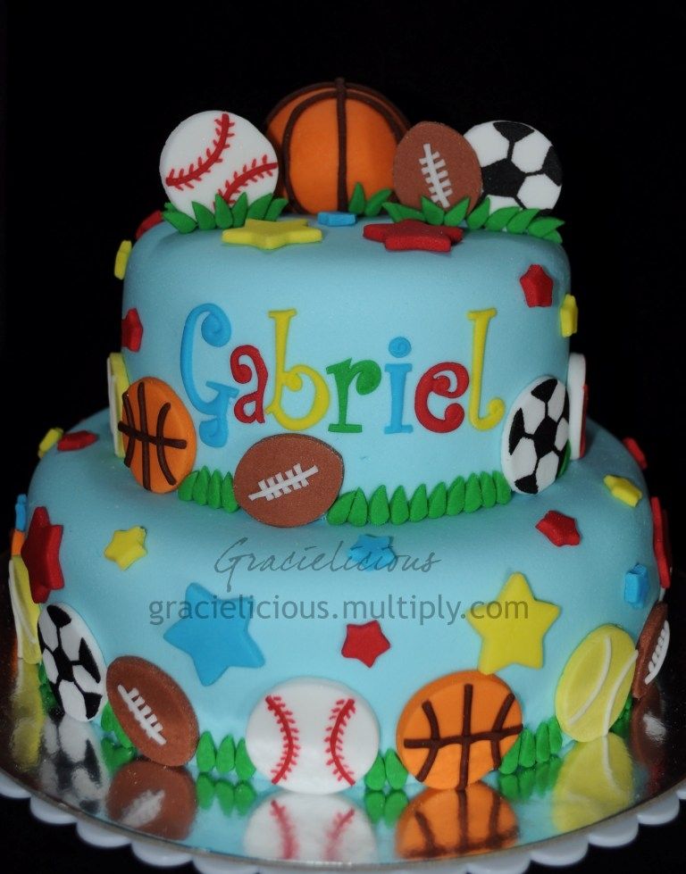 Sports-themed birthday cake Design 60