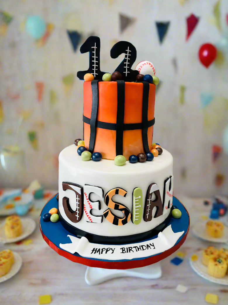 Sports-themed birthday cake Design 61