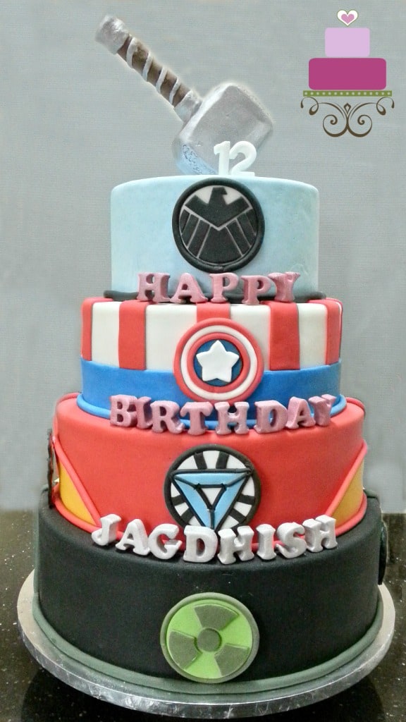 Superhero birthday cake for boys Design 3